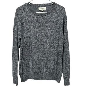 Hawker Rye Mens L Gray Cotton Cashmere‎ Crew Neck Sweater